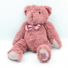 Doudou peluche ours rose bordeaux HISTOIRE D'OURS