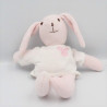 Doudou lapin rose blanc LA HALLE