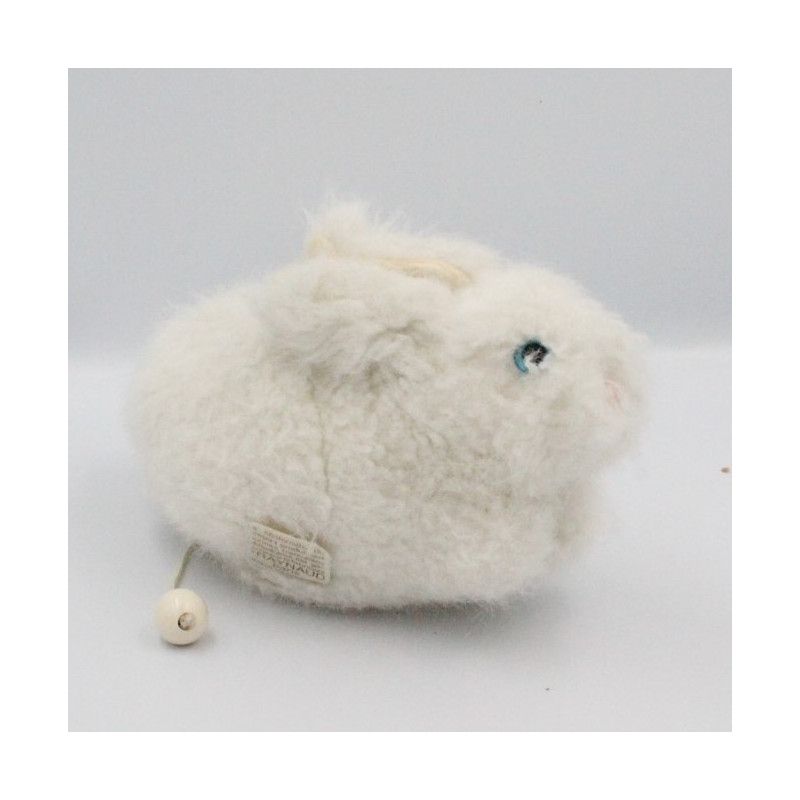 Ancienne peluche musical lapin blanc LES PETITES MARIE RAYNAUD