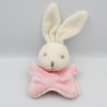 mini Doudou plat Lapin lilirose rose fleur Kaloo