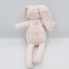 Doudou lapin rose rayé Milleraies PETIT BATEAU