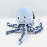 Doudou pieuvre bleu laine NATTOU