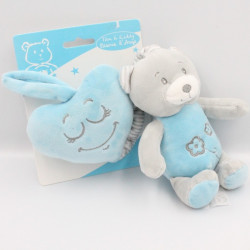 Doudou musical ours gris bleu TOM & KIDDY TOMKIDS