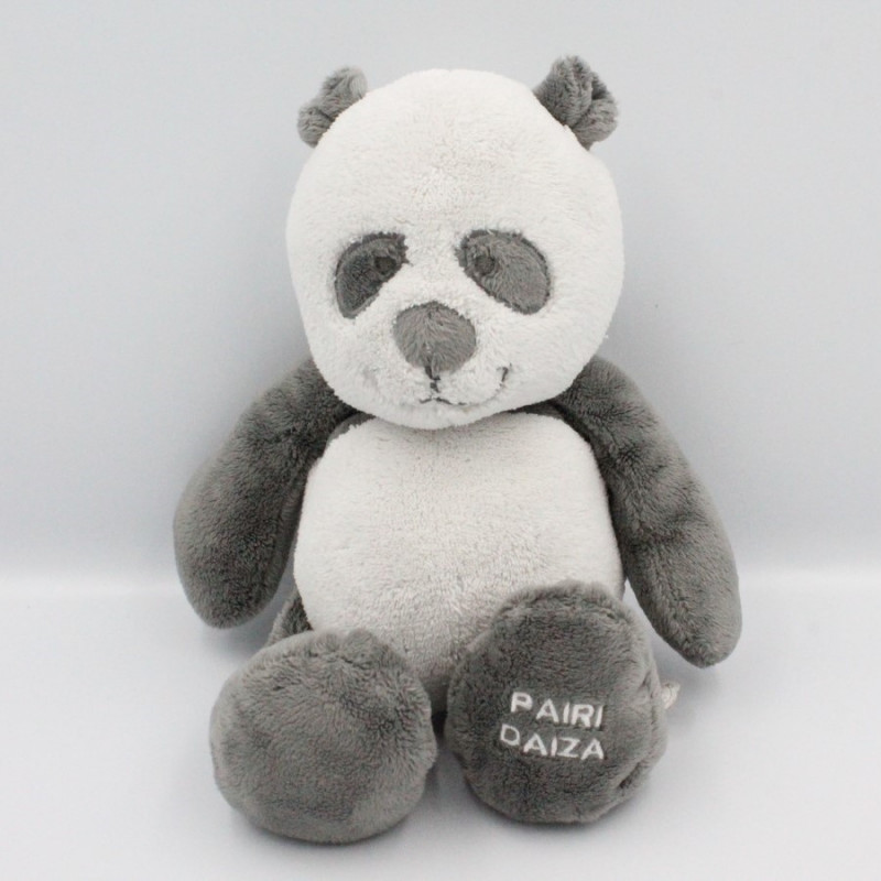 Doudou panda gris noir blanc Louis et Scott NOUKIE'S