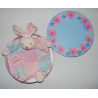 Doudou plat lapin Liliblue Patchwork rose bleu KALOO
