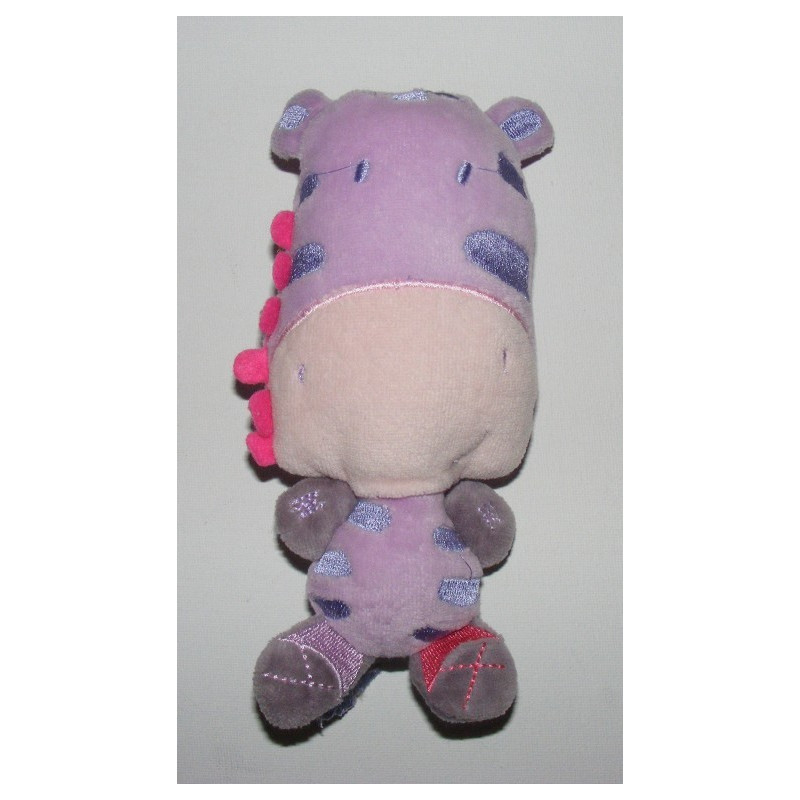 Doudou zébre mauve violet AUCHAN