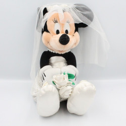 Peluche souris Minnie en robe de mariée DISNEY