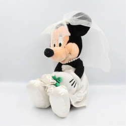 Peluche souris Minnie en robe de mariée DISNEY