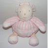 Doudou lapin patapouf rayé rose TARTINE ET CHOCOLAT