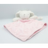 Doudou plat lapin blanc rose KING BEAR