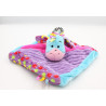 Doudou plat bourriquet rose violet bleu vert DISNEY