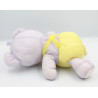 Peluche Puffalump ours mauve salopette jaune pois BIKIN