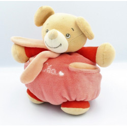 Doudou boule souris rose rouge Léa NOUNOURS