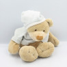Doudou ours beige bleu ciel NATTOU