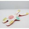 Doudou plat lapin blanc rouge pois Double face CATIMINI
