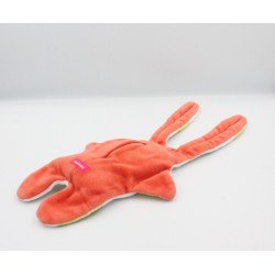 Doudou plat lapin blanc rouge pois Double face CATIMINI