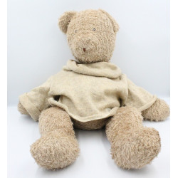 Grand Doudou peluche ours pull laine Basile et Lola MOULIN ROTY