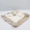 Doudou plat mouton beige blanc EURODIF