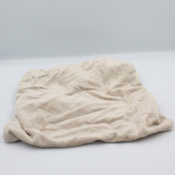 Doudou plat mouton beige blanc EURODIF