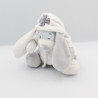 Doudou chien gris mauve bleu blouse blanche Arthur NOUKIE'S