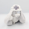 Doudou chien gris mauve bleu blouse blanche Arthur NOUKIE'S