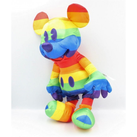 Peluche collector Mickey Mouse arc en ciel Rainbow Plush DISNEY STORE