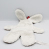 Doudou plat lapin blanc marron HAPPY HORSE