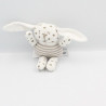Doudou petit lapin blanc à pois VERTBAUDET