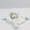 Doudou plat ours blanc bleu BABY NAT
