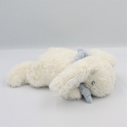 Doudou lapin blanc bleu tout doux Bonbon DOUDOU ET COMPAGNIE