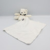 Doudou ours blanc avec mouchoir SUCRE D'ORGE
