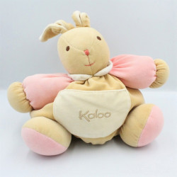 Doudou patapouf lapin beige rose KALOO