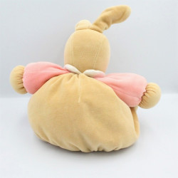 Doudou patapouf lapin beige rose KALOO