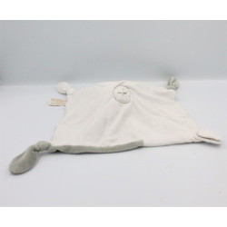 Doudou plat oiseau mouette grise blanche noir RODA