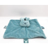 Doudou plat carré lapin bleu Lapidou NATTOU