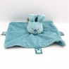 Doudou plat carré lapin bleu Lapidou NATTOU