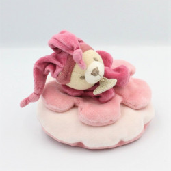 Doudou et compagnie ours rose col étoile carambole Petit Modéle
