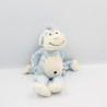 Doudou singe bleu blanc Monkeez GIPSY