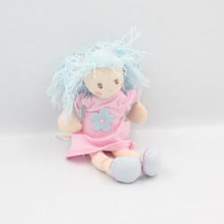Doudou attache tétine poupée rose bleu KALOO