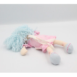 Doudou attache tétine poupée rose bleu KALOO