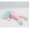 Doudou attache tétine poupée rose bleu KALOO