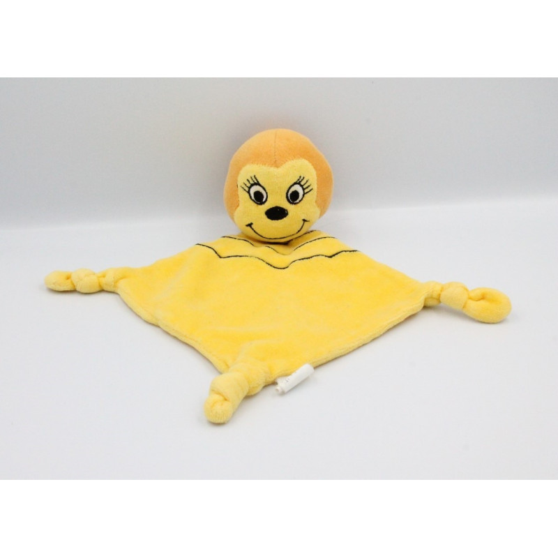 Doudou plat abeille jaune noir MELVITA