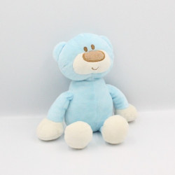 Doudou ours bleu blanc TOM & KIDDY TOMKIDS