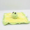 Doudou plat grenouille vert jaune SANDY