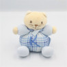 Mini Doudou chat bleu carreaux K KALOO