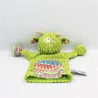 Doudou marionnette vache verte motifs GLOBE TROTOYS CORA