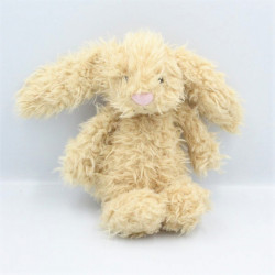 Doudou lapin beige nez rose JELLYCAT