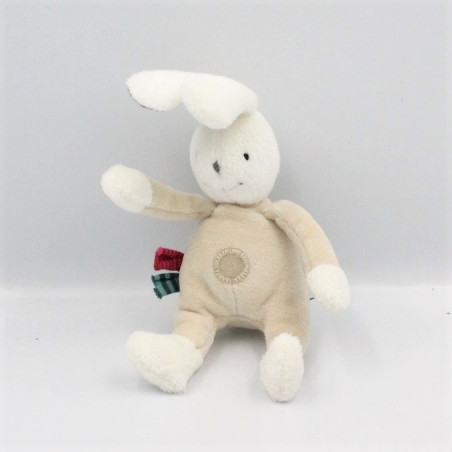 Petit Doudou lapin blanc beige Luc et Léa MOULIN ROTY