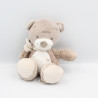 Doudou ours beige marron blanc couronnes NATTOU
