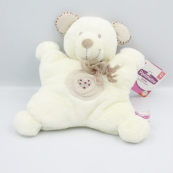 Doudou semi plat ours blanc beige Mon Coeur POMMETTE